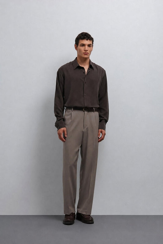 Relax Fit Pleated Men's Pants