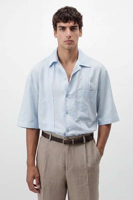 Striped Linen-Blend Shirt