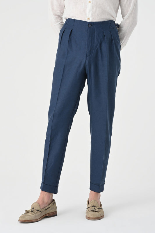 Antioch High-Waisted Pleated Linen Men's Pants