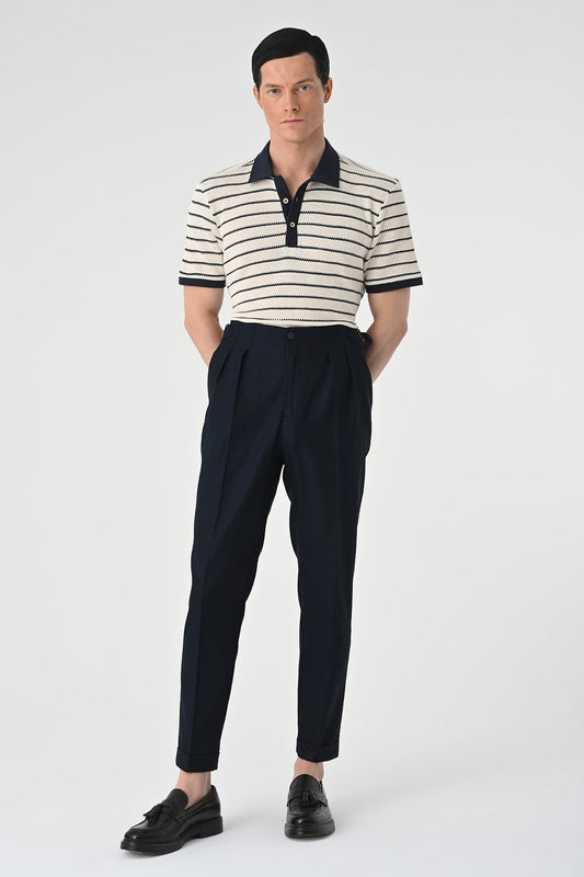 Antioch High-Waisted Pleated Linen Men's Pants