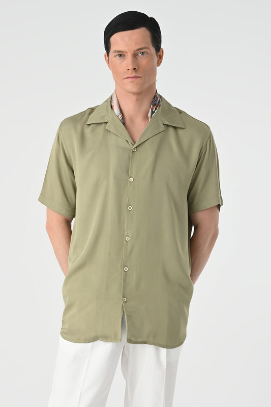 Antioch Oversized Short-Sleeve Men's Shirt with Apache Collar