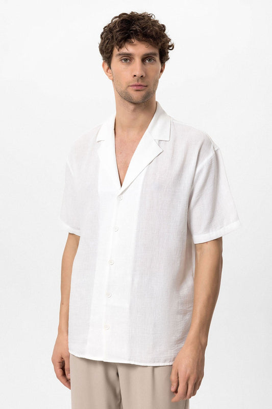 Antioch Oversized Short-Sleeve Men's Shirt with Apache Collar