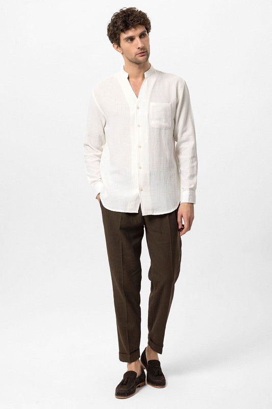 Antioch Crew-Neck Knitted Textured Men's Shirt