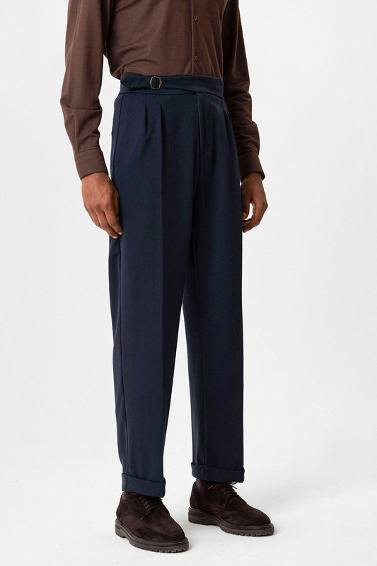Antioch Toka Detailed Pleated High-Waisted Men's Pants