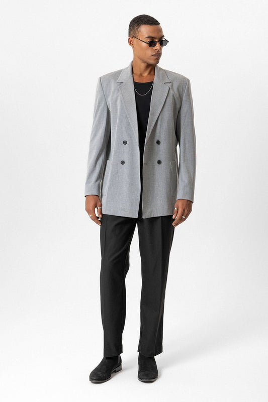 Antioch Men's Double-Breasted Blazer with Side Pockets
