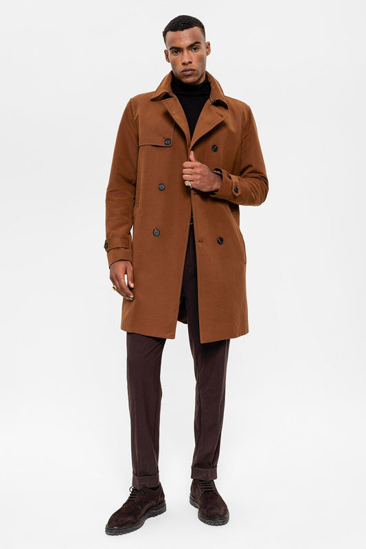 Antioch Belted Double-Breasted Trench Coat