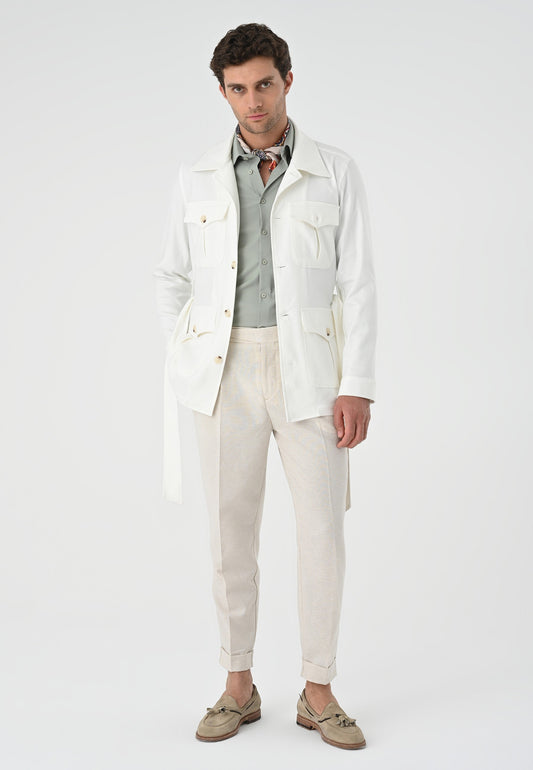 Antioch Men's Belted Seasonal Linen Coat