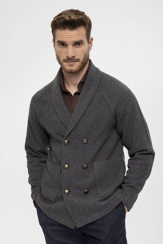 Antioch Shawl-Collar Double-Breasted Men's Cardigan