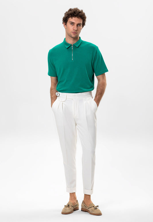 Antioch Polo-Neck Zipper Men's T-Shirt
