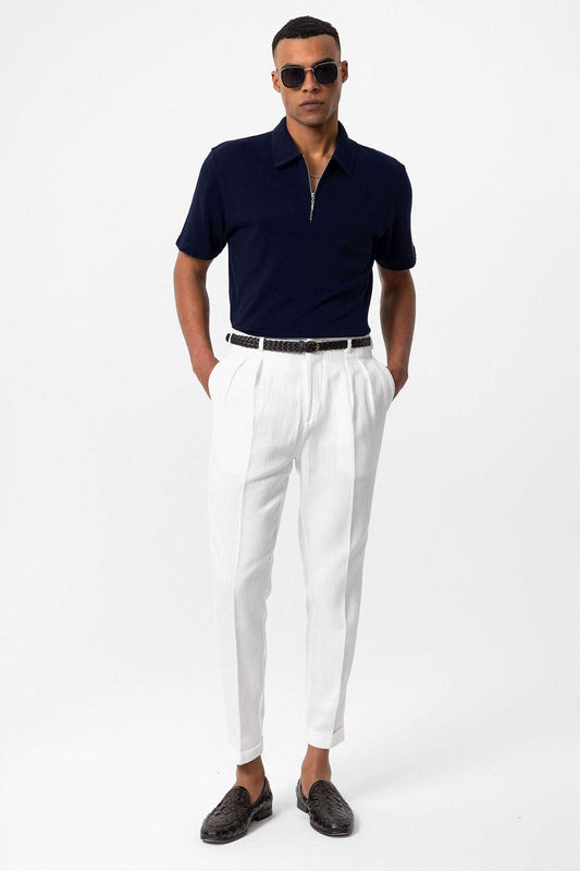 Antioch Polo-Neck Zipper Men's T-Shirt