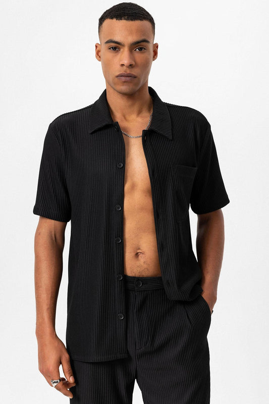 Antioch Ribbed Short-Sleeve Men's Shirt