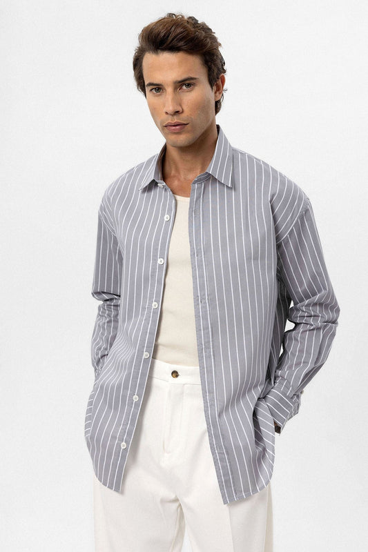 Antioch Oversized Striped Men's Shirt