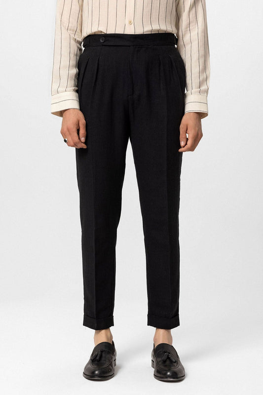 Antioch High-Waisted Linen-Blend Double-Cuff Men's Pants