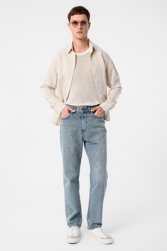 Antioch High-Waisted Regular-Fit Men's Jeans
