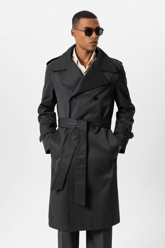 Antioch Cross-Over Long Men's Trench Coat