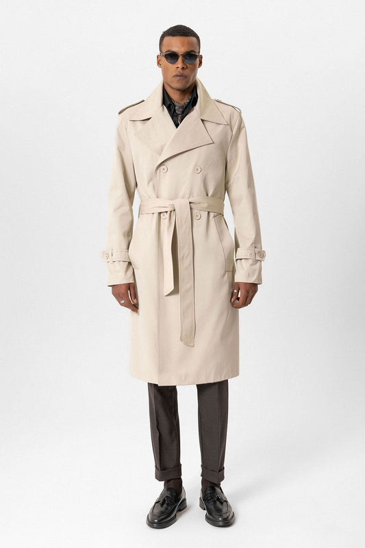 Antioch Cross-Over Long Men's Trench Coat