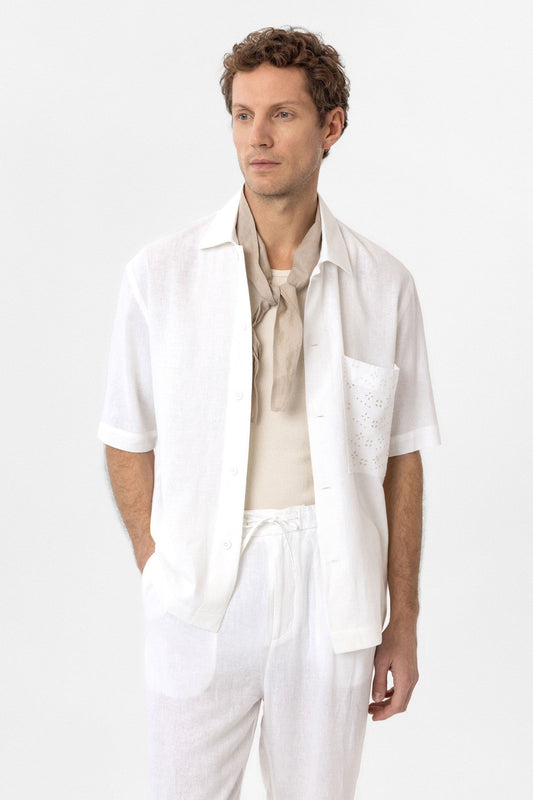Antioch Short-Sleeve Men's Shirt with Linen Blend