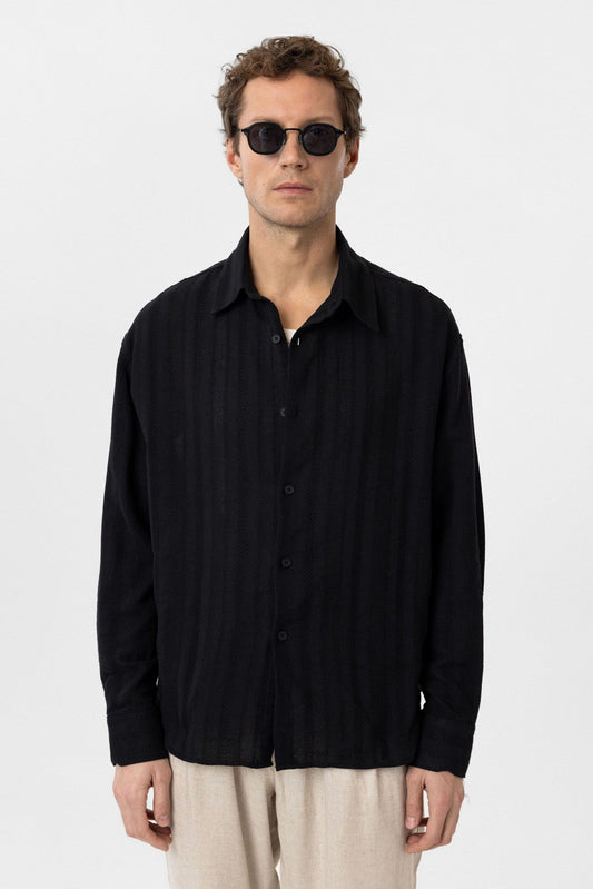 Antioch Textured Jacquard Cotton Men's Shirt