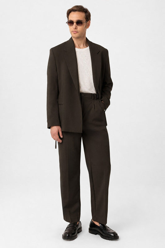 Men's Double-Pleated Baggy-Fit Pants