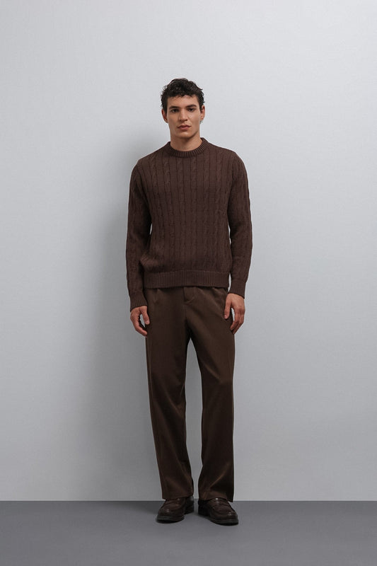 Men's Knit Sweater with an Antioch Texture