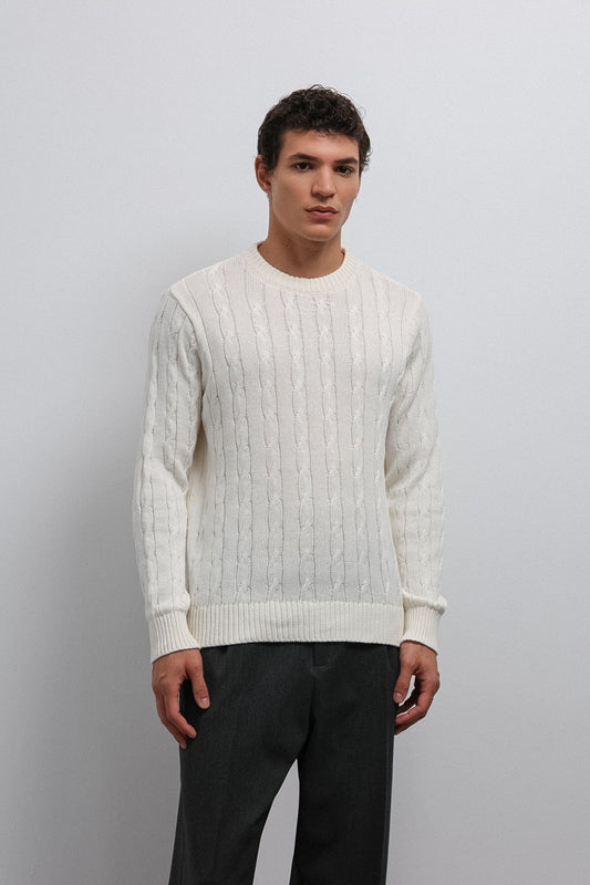 Men's Knit Sweater with an Antioch Texture