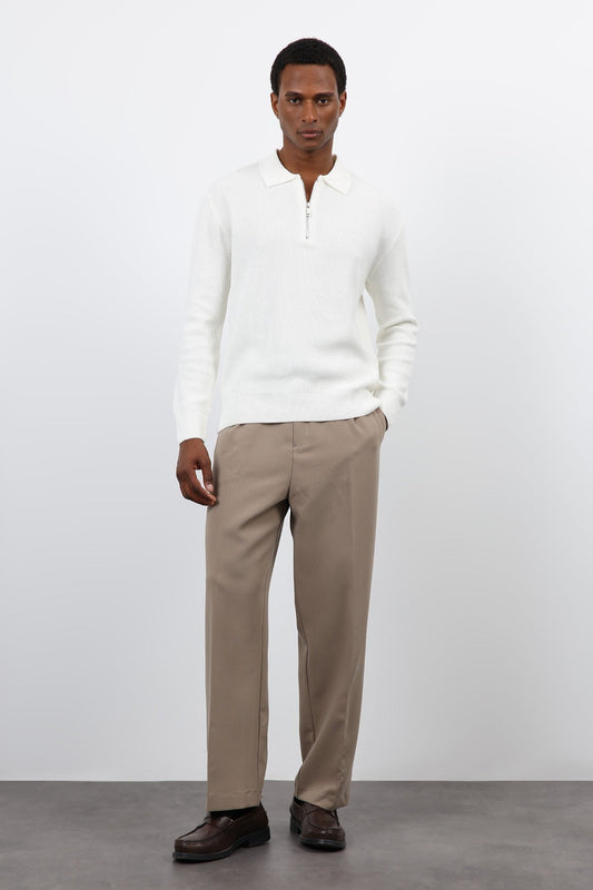 Antioch Men's Zipper-Front Knit Sweater