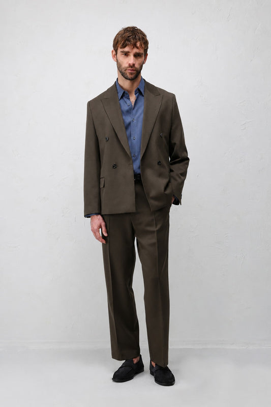Relax Fit Double-Breasted Men's Blazer