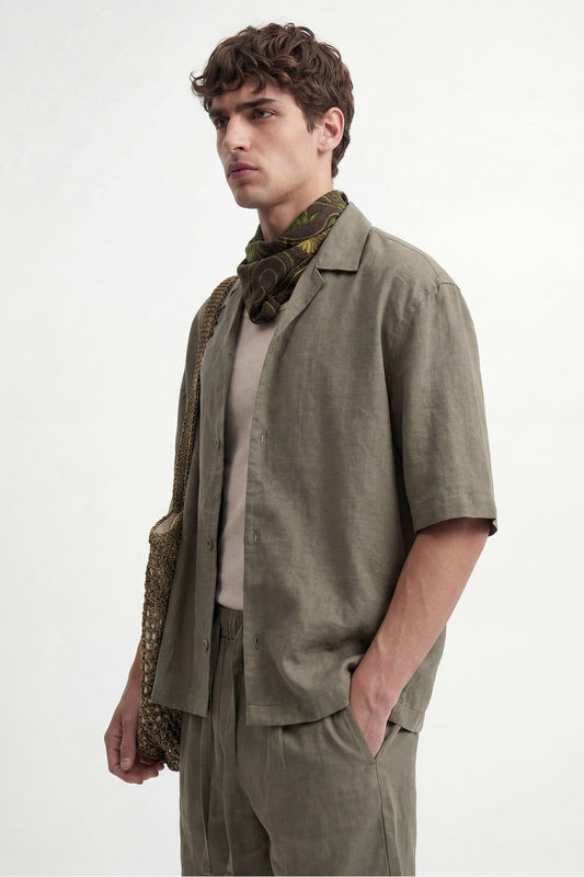 Men's Linen-Blend Shirt