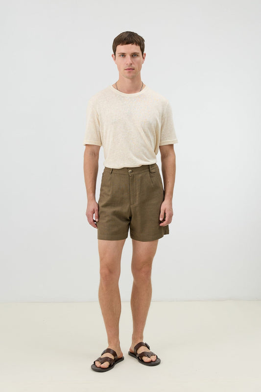 Antioch Men's Textured Linen-Blend Shorts
