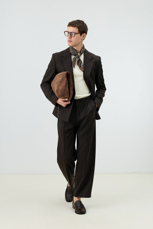 Antioch Relaxed Double-Breasted Men's Blazer Jacket