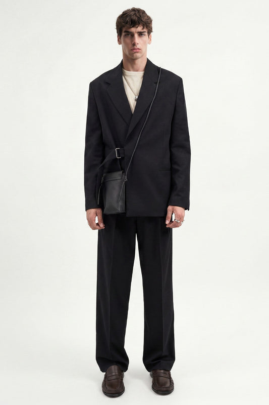 Relax Fit Belted Blazer Jacket