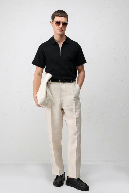Antioch Textured Knit Polo Neck Men's T-Shirt
