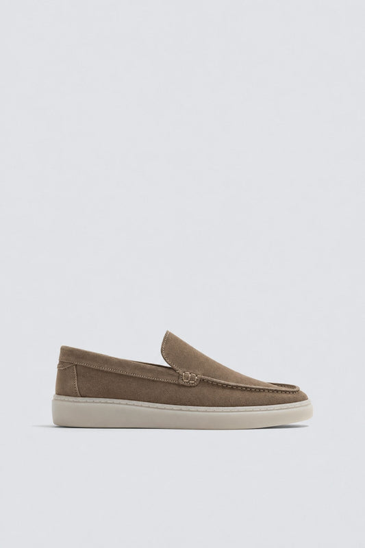 Stitched-Toe Suede Moccasins