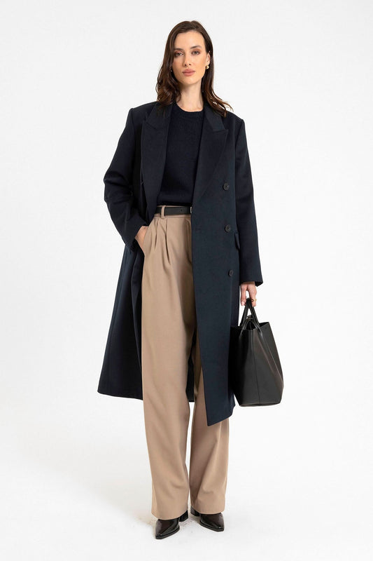 Antioch Women's Double-Breasted Long Coat