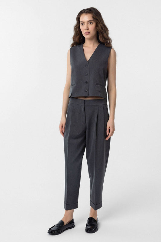 Antioch Women's Double-Cuff Pants with Pleats