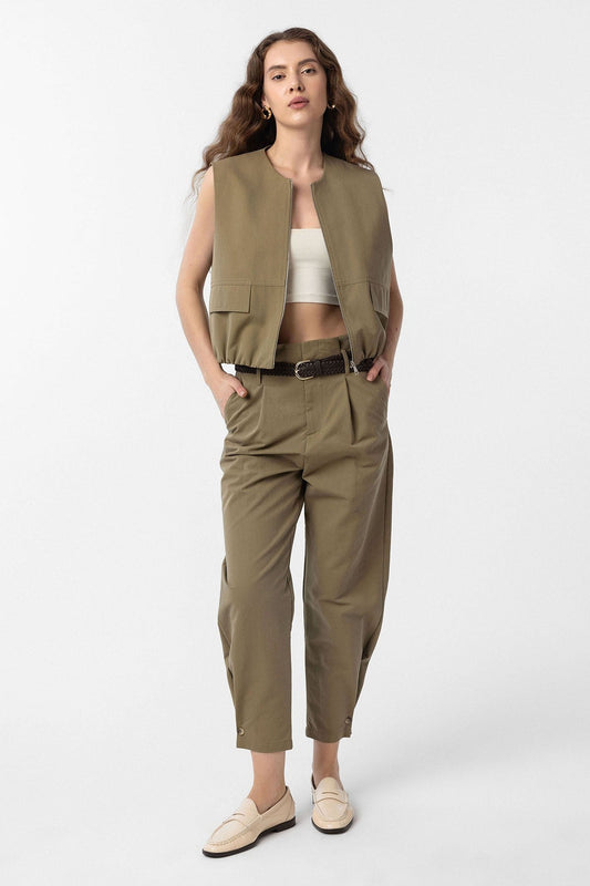 Antioch High-Waisted Button-Front Women's Pants