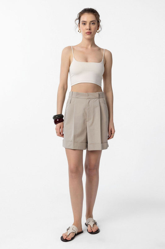 Antioch Women's High-Waisted Bermuda Shorts with Pockets