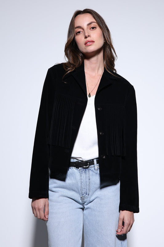 Antioch Fringe-Detailed Suede Women's Jacket