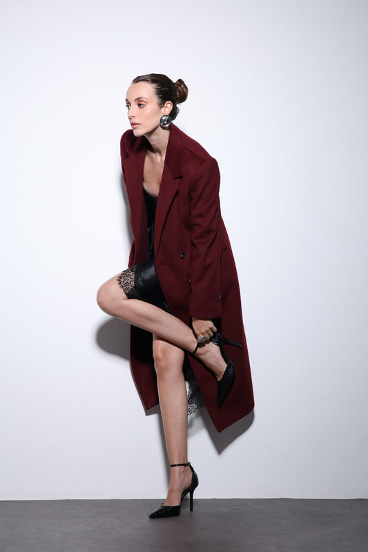 Antioch Women's Wool-Blend Double-Breasted Coat