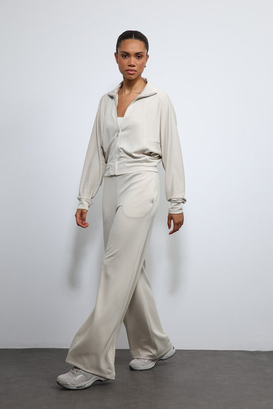 Antioch Wide-Leg Striped Sweatsuit