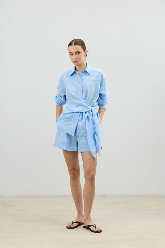 Antioch Women's Blouse with Modal Blend and Button-Down Collar