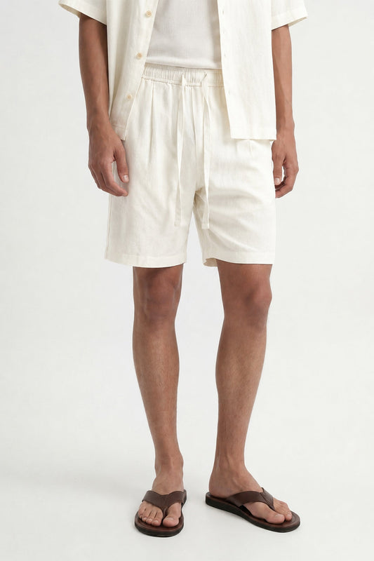 Men's Linen-Blend Bermuda Shorts