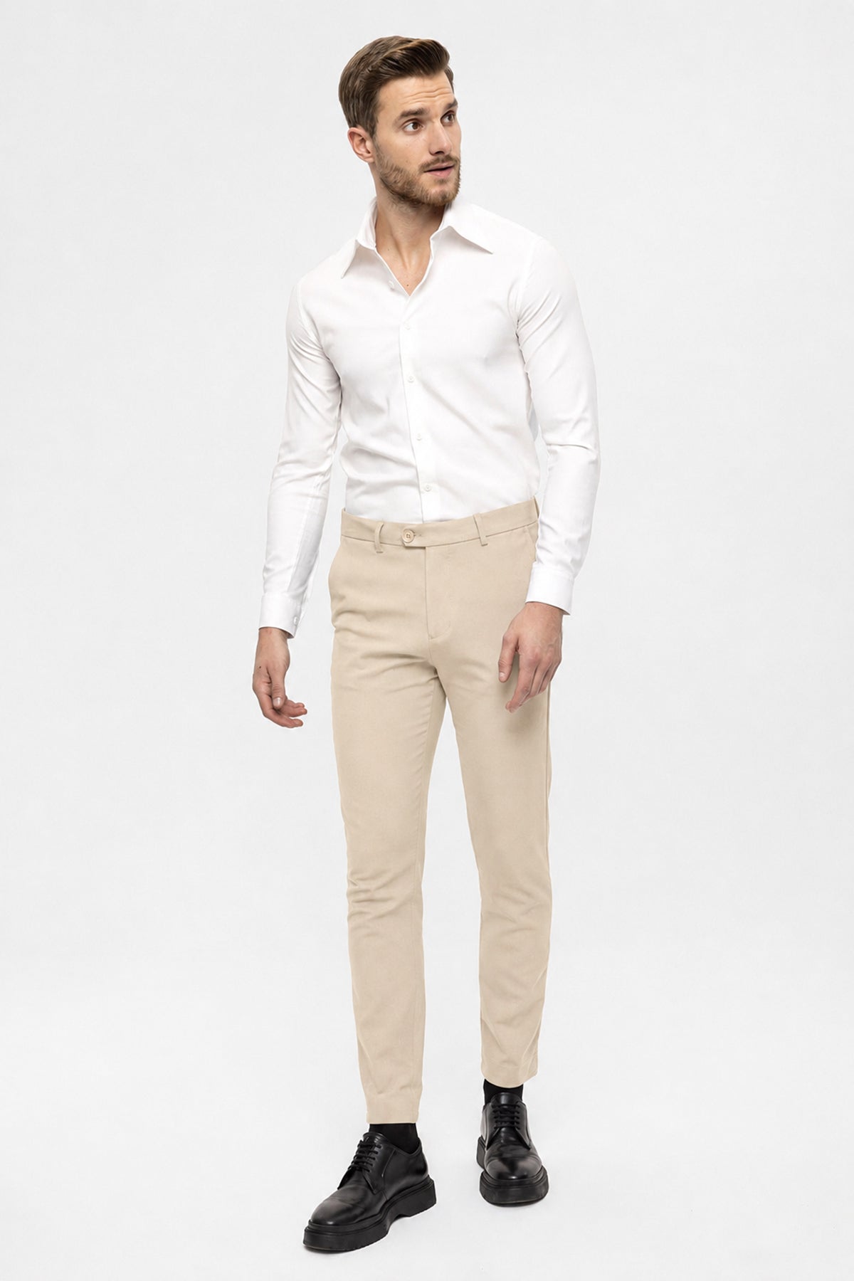 Men's Accessories: Slim-Fit Pants with Detailed Design