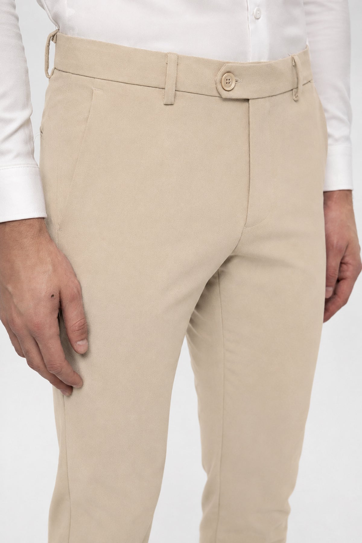 Men's Accessories: Slim-Fit Pants with Detailed Design