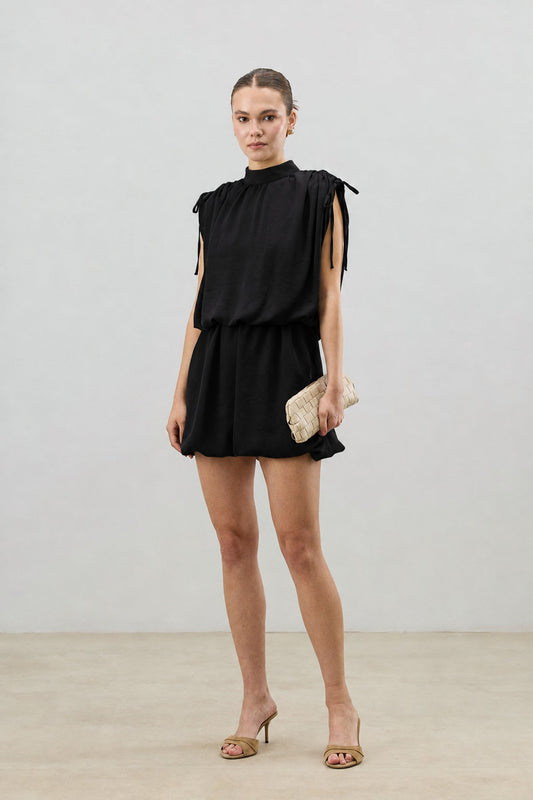 Women's Dress with Gathered Shoulders
