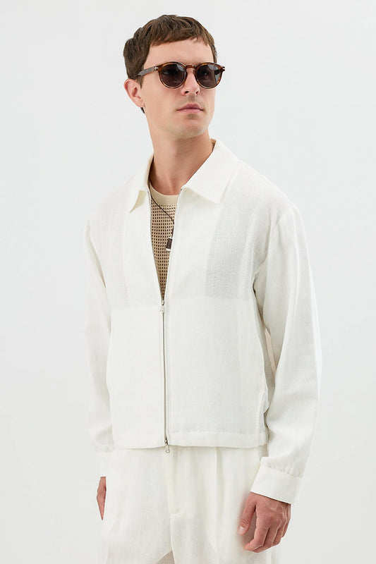 Linen-Blend Summer Jacket