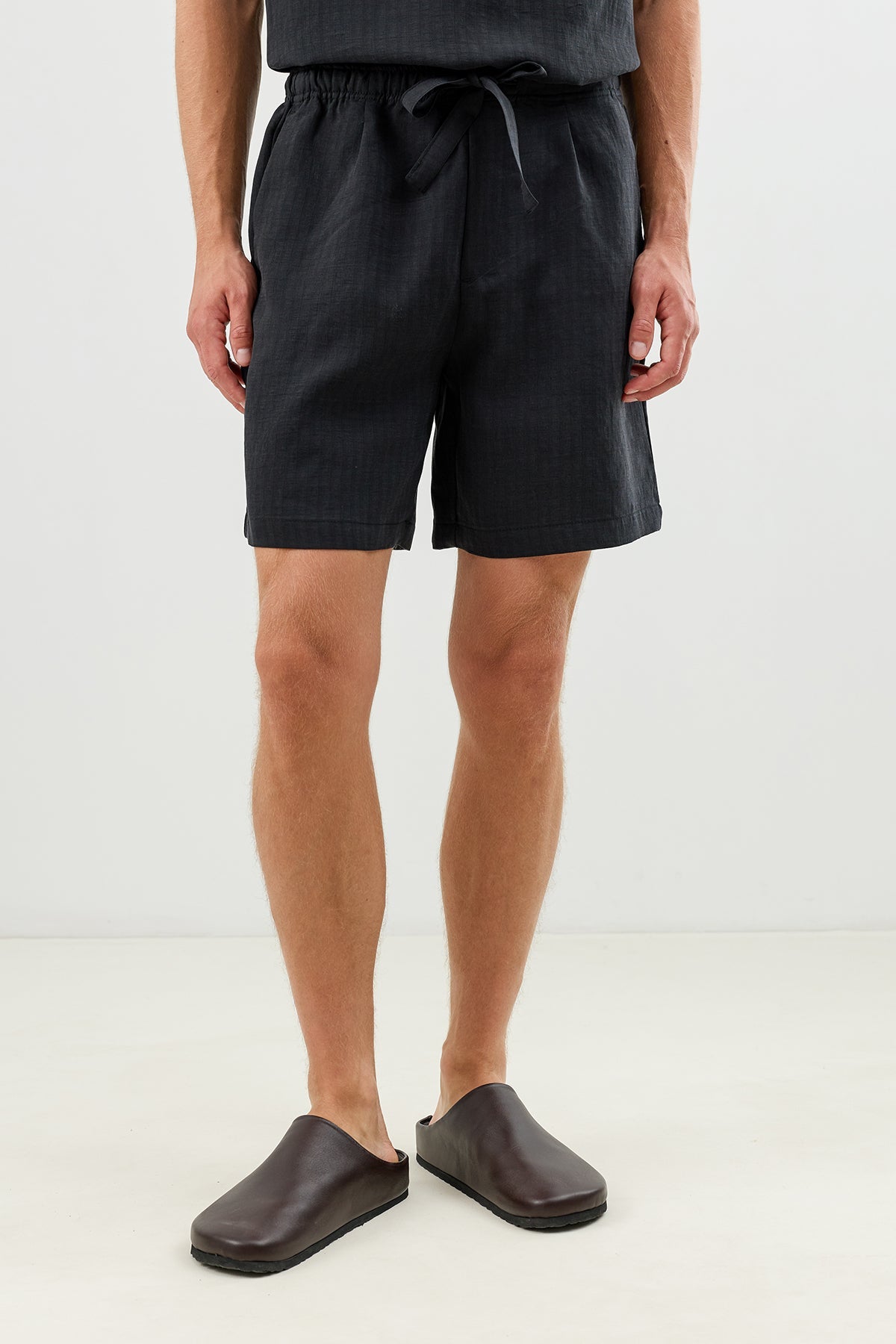 Men's Tie-Waist Shorts with Lyocell Blend