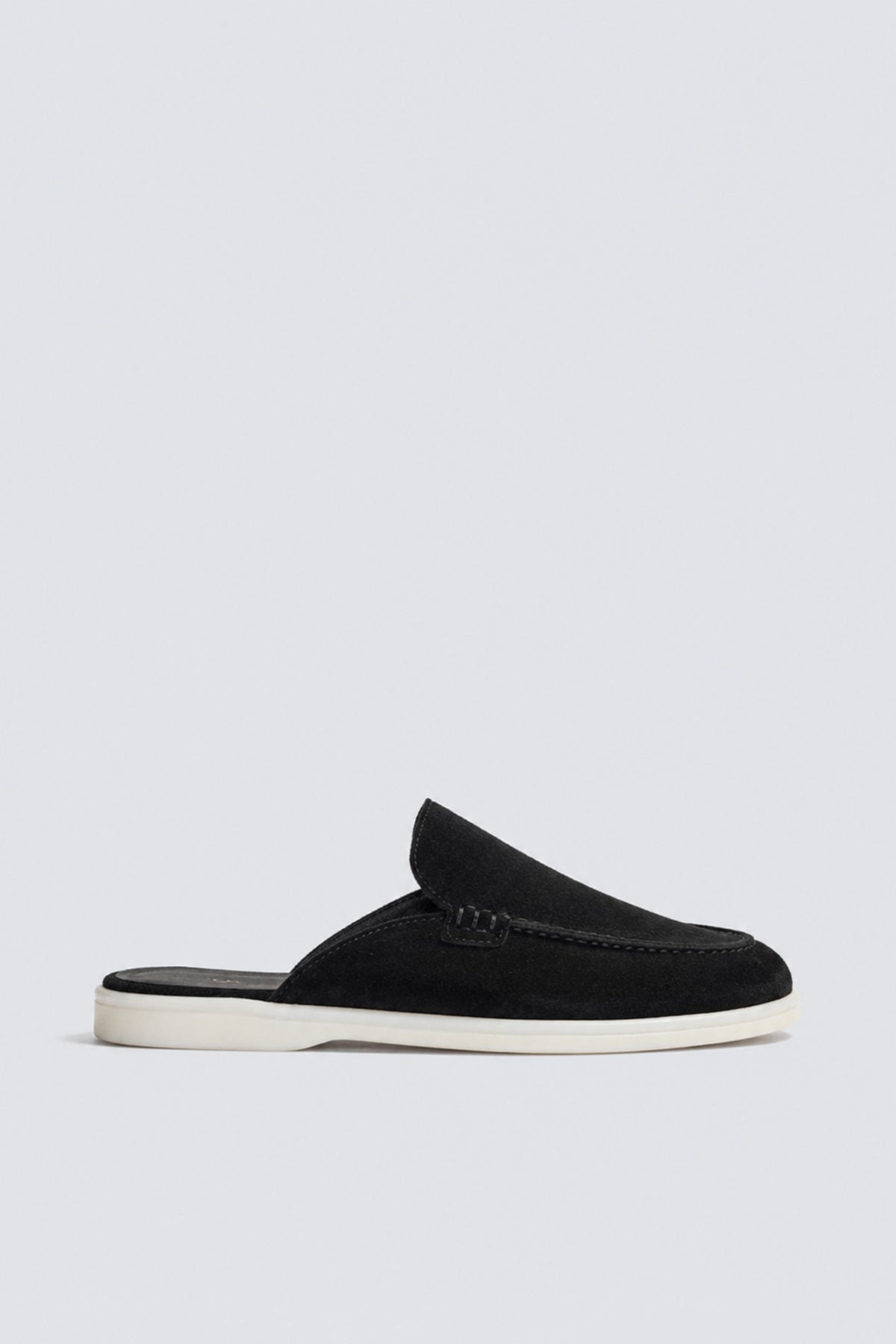 Thick-Soled 100% Suede Sabot
