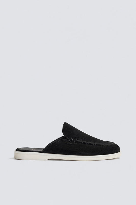 Thick-Soled 100% Suede Sabot