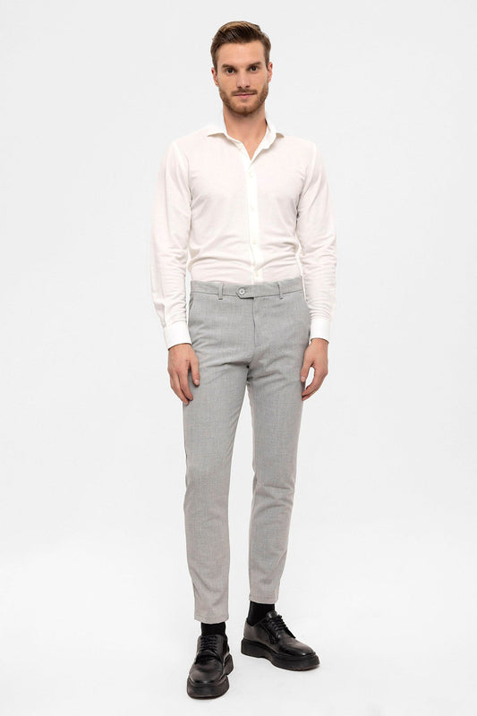 Men's Accessories: Slim-Fit Pants with Detailed Design